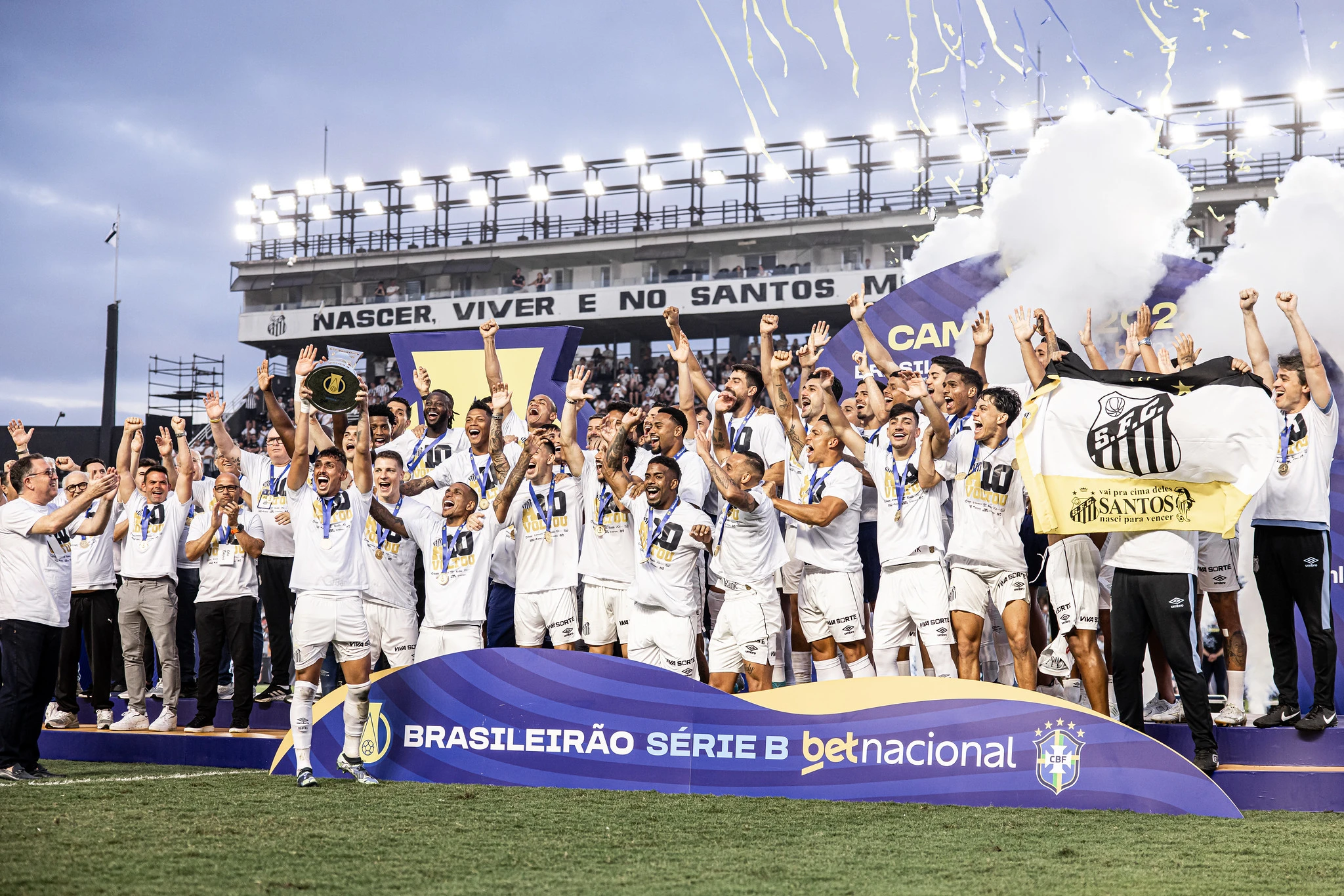 Santos foi campeão da Série B 2024. Foto: Raul Baretta/Santos FC