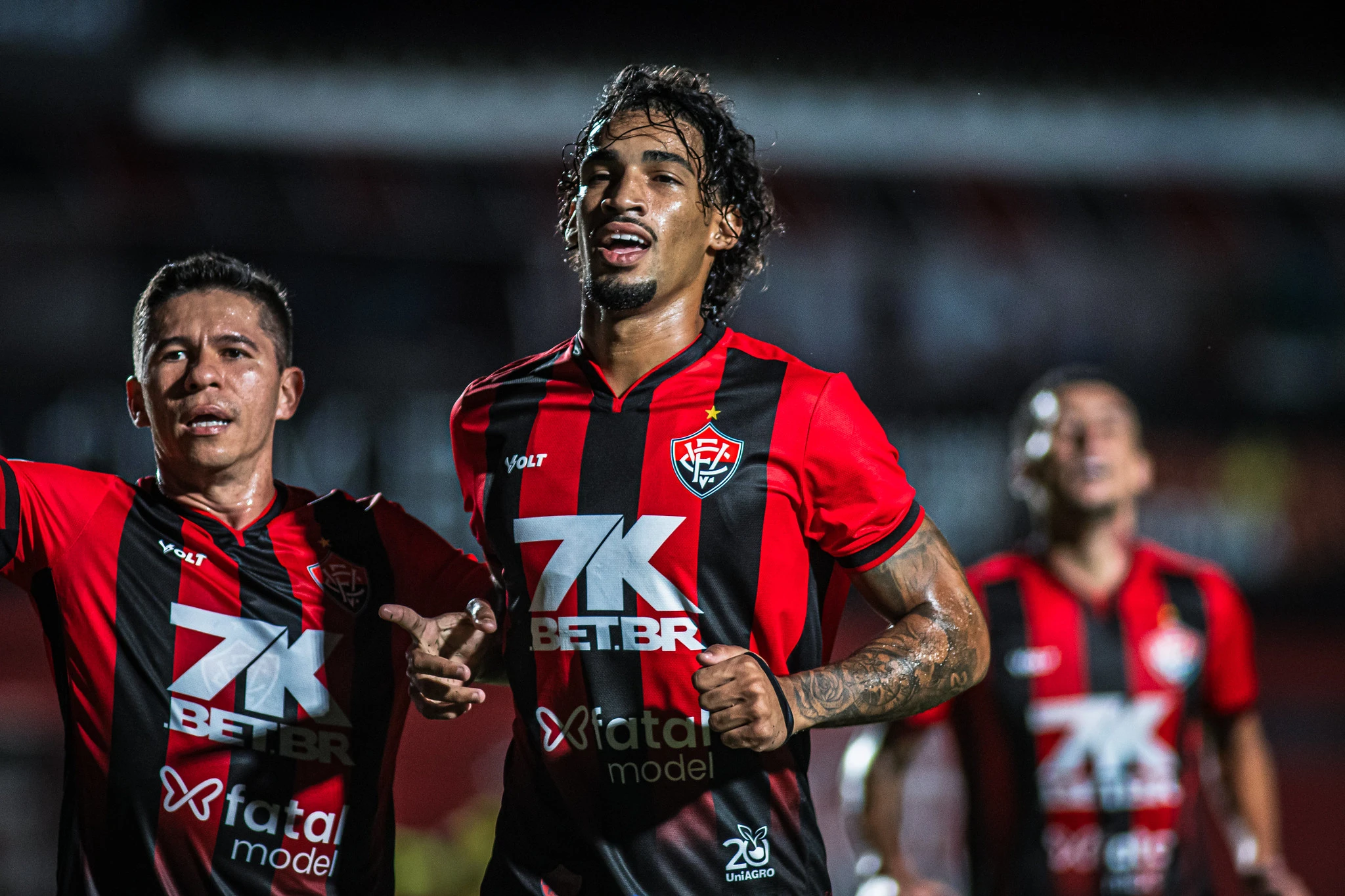 Vitória, em jogo contra o Porto, pelo Baianão 2025. Foto: Victor Ferreira/EC Vitória