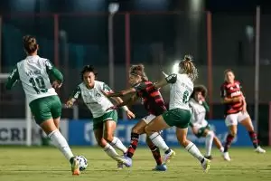 Flamengo x Palmeiras, pelo Brasileirão Feminino 2025. Foto: Nayra Halm/Staff Images Woman/CBF