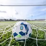 Bola do Brasileirão Feminino 2025 no jogo Flamengo x Real Brasília, pela 10ª rodada. Foto: Nayra Halm/Satff Images Woman/CBF