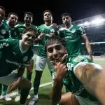 Time do Palmeiras comemora gol. Foto: Cesar Greco/Palmeiras