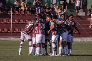 Time Sub-20 do Fluminense no Brasileirão da categoria, edição de 2025. Foto: LEONARDO BRASIL/FLUMINENSE F.C.