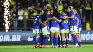 Seleção Brasileira Feminina no amistoso contra o Japão. Foto: Livia Villas Boas/CBF