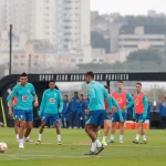 seleção brasileira no treino