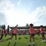 Primeiro treino com para amistoso contra França