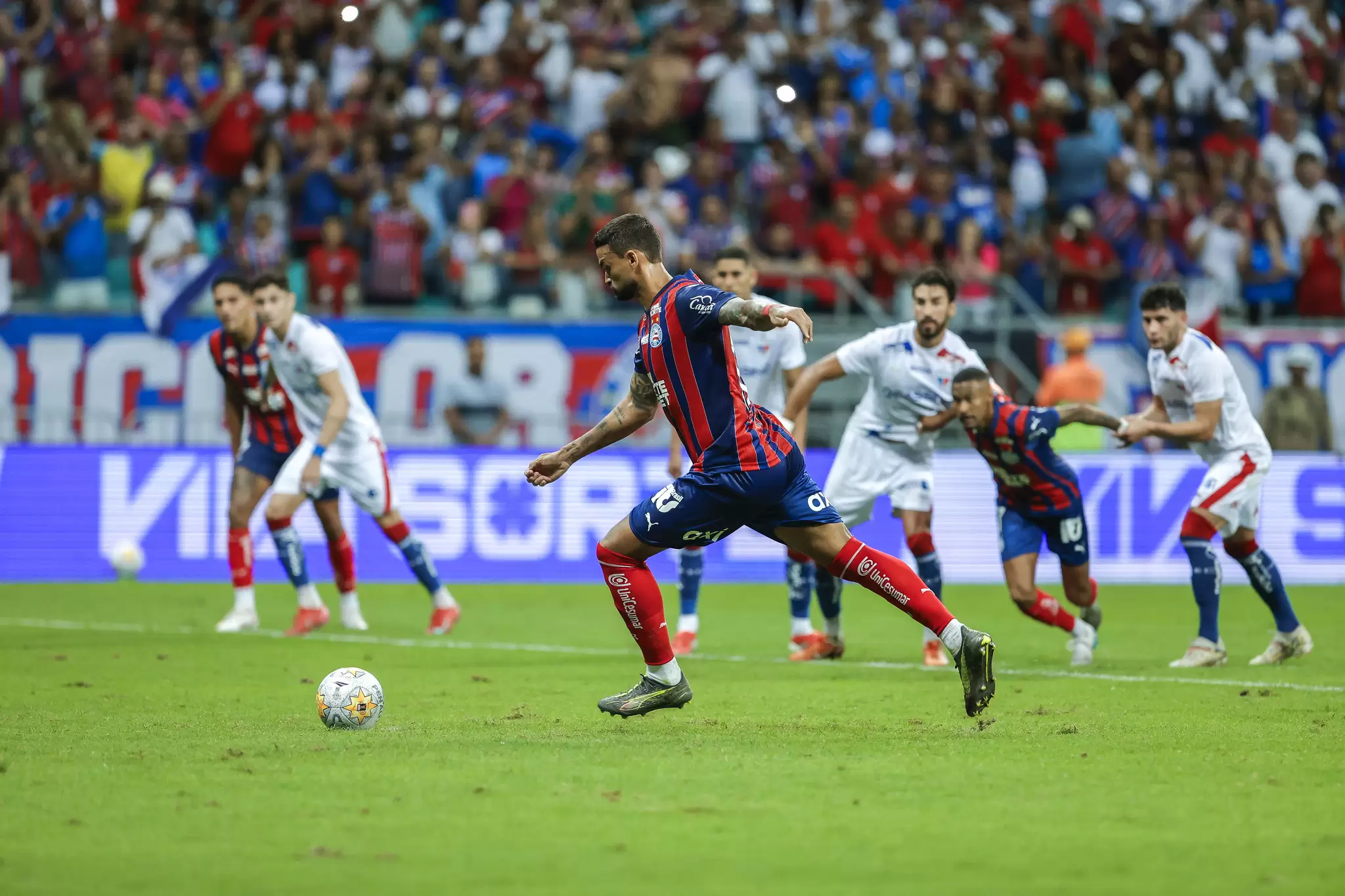 Bahia 2 x 1 Fortaleza, quartas de final da Copa do Nordeste 2025. Foto: Rafael Rodrigues/EC Bahia