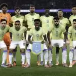 Seleção Brasileira antes do jogo contra o Japão