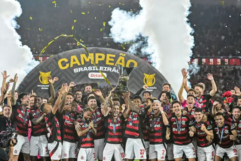 Flamengo é campeão da Série A do Brasileirão 2025. Foto: Thiago Ribeiro/Staff Images/CBF