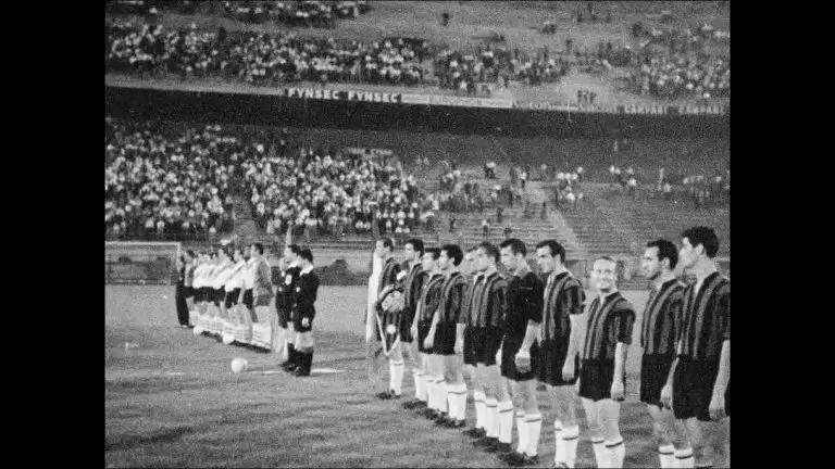 Inter de Milão x Fluminense em campo no ano de 1961