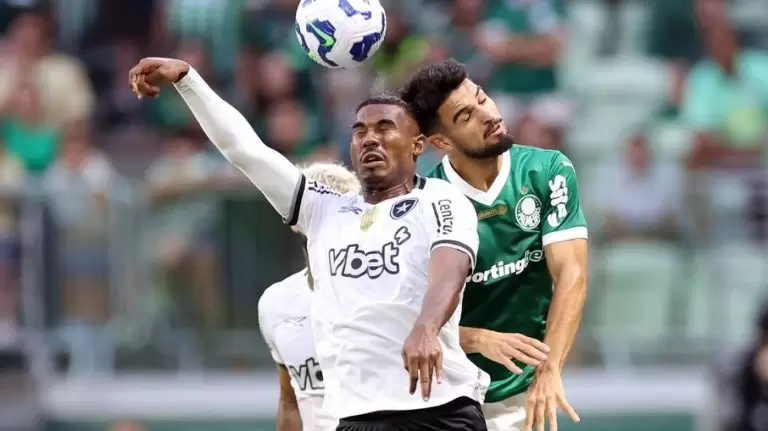 Palmeiras x Botafogo se enfrentando pelo Brasileirão 2025