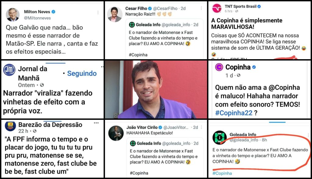 Conheça o narrador das vinhetas da Copinha, Evandro Cardoso