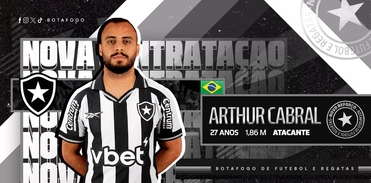 Botafogo anuncia Arthur Cabral