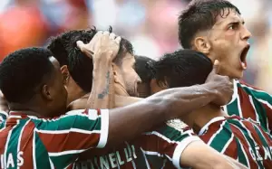 Fluminense comemorando classificação para semifinal na Copa do Mundo de Clubes 2025