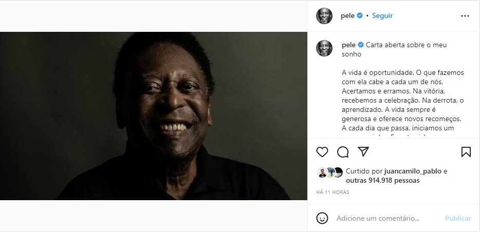 Carta aberta do Rei Pelé
