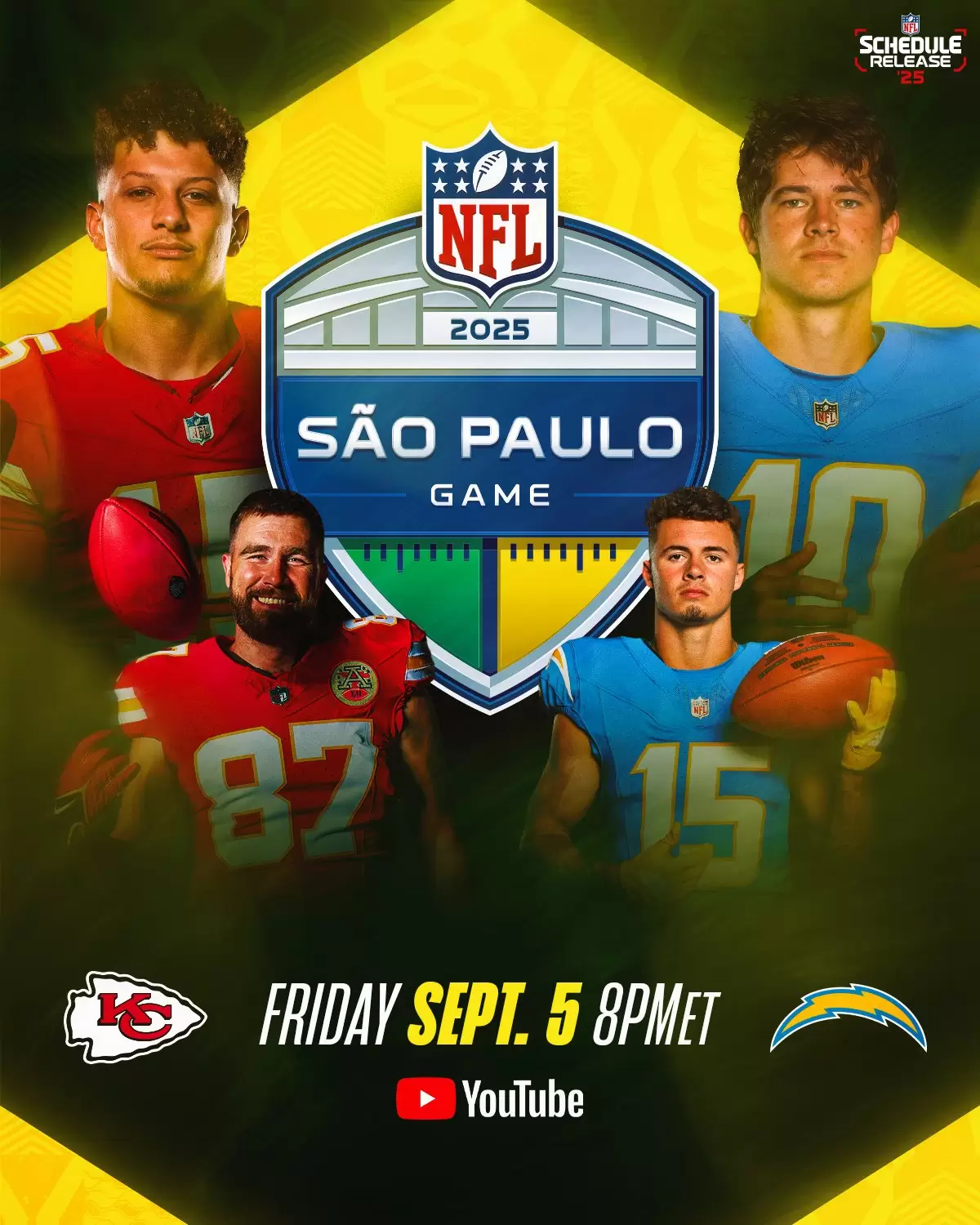 Chiefs e Chargers na casa do Corinthians