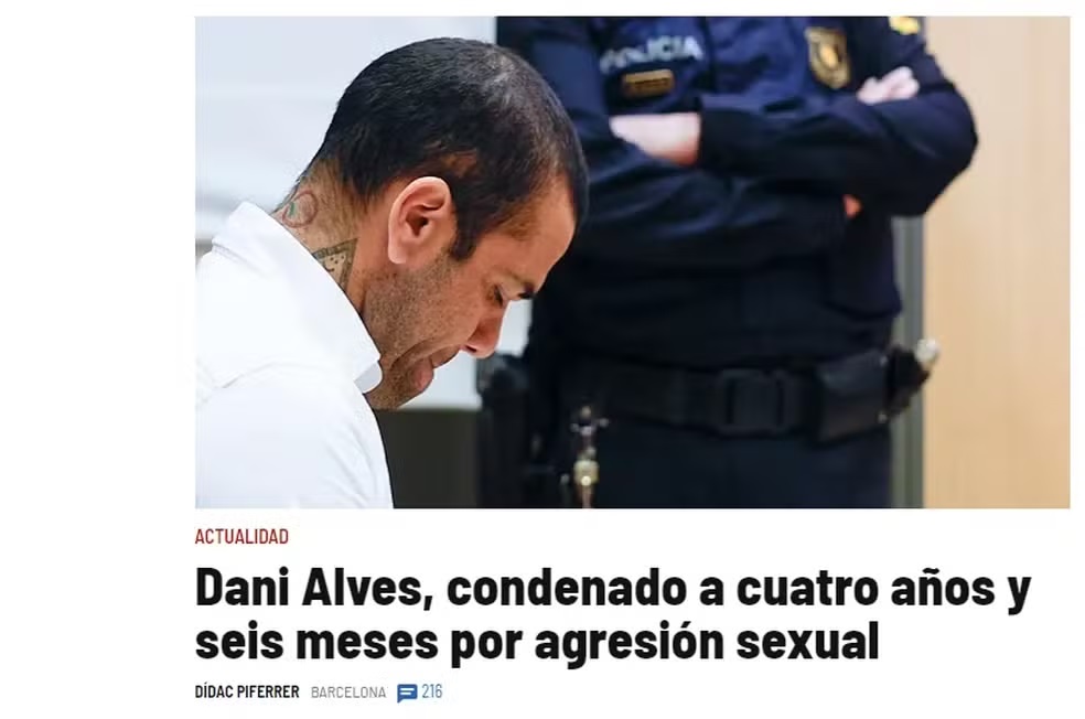 Destaque Marca condenação Dani Alves