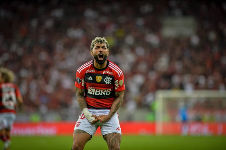 Gabigol em ação pelo Flamengo. (Foto: Divulgação / Gilvan Souza / Flamengo)