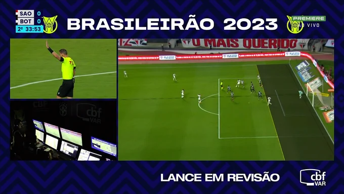 São Paulo x Botafogo gols anulados de Luciano