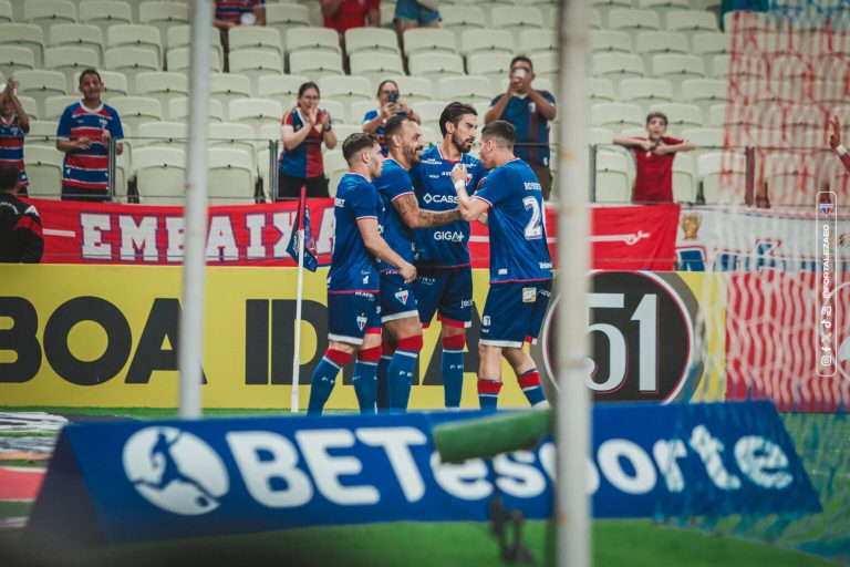 Time do Fortaleza na goleada sobre o Ferroviário, na 5ª rodada da Copa do Nordeste 2025. Foto: Mateus Lotif/Fortaleza EC