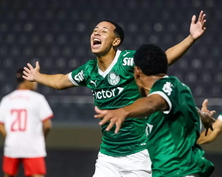 Palmeiras em partida válida pela terceira rodada da primeira fase do Campeonato Brasileiro Sub-17, na Arena Barueri, em Barueri-SP.