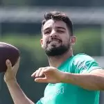 Flaco López, do Palmeiras, durante treinamento, no CT do Philadelphia Eagles