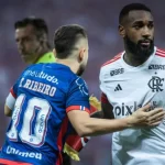 Everton Ribeiro, do Bahia, e Gerson, do Flamengo
