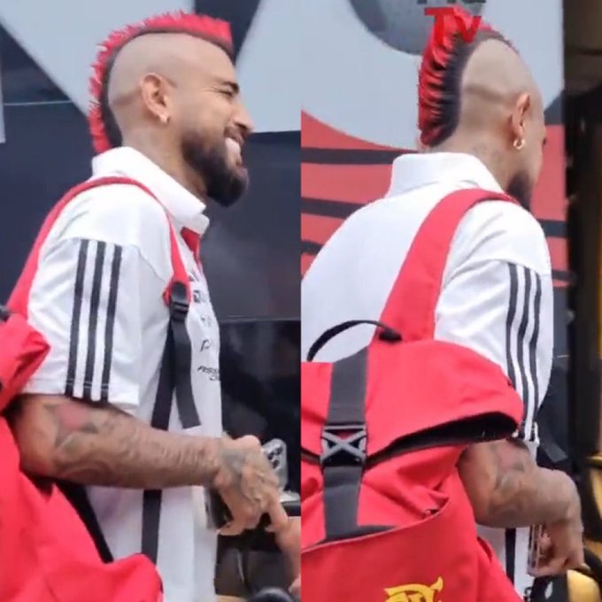 Vidal muda o visual para a final entre Flamengo x Independiente Del Valle