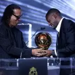 Ronaldinho Gaúcho e Ousmane Dembelé no Prêmio de Ouro 2025