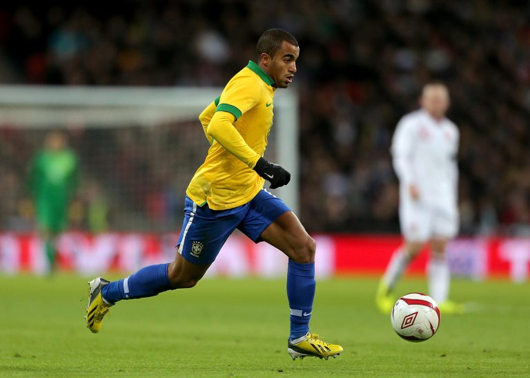 Lucas Moura, em campo pela seleção brasileira