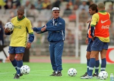 Zagallo em campo como treinador