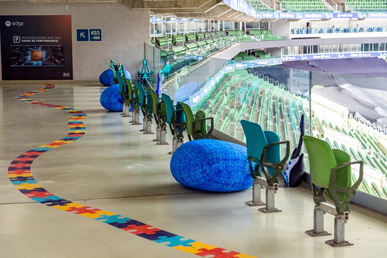 Sala Sensorial para torcedores com autismo é inaugurado no Allianz Parque. Foto: Reprodução/Allianz Parque