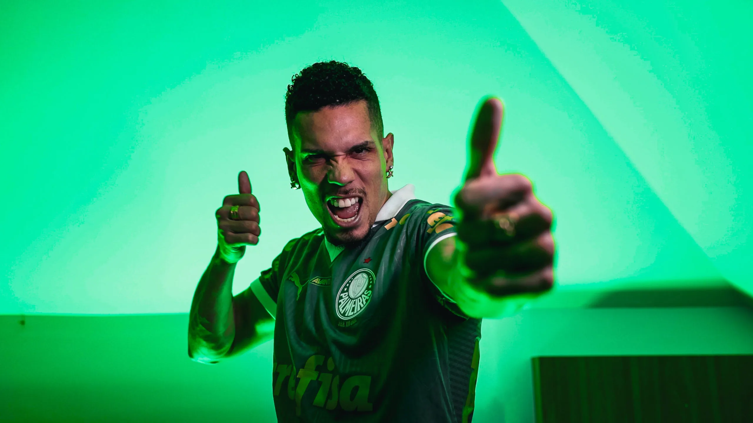 Paulinho, jogador do Palmeiras. Foto: Giovani Conde/Palmeiras