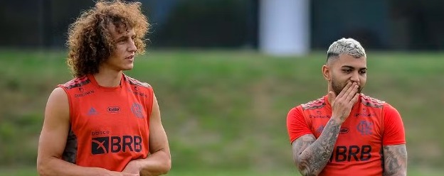 Gabigol e David Luiz, do Flamengo