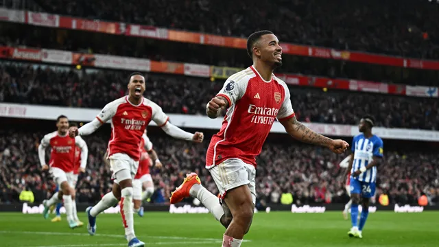 Gabriel Jesus marca pelo Arsenal e é vice-líder em participação em gols pelo time, confira números