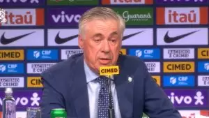 Carlo Ancelotti em sua primeira convocação na Seleção Brasileira