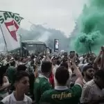 Chegada do Palmeiras ao aeroporto