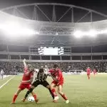 Igor Jesus em Botafogo x Universidad de Chile pela Conmebol Libertadores no Estadio Nilton Santos