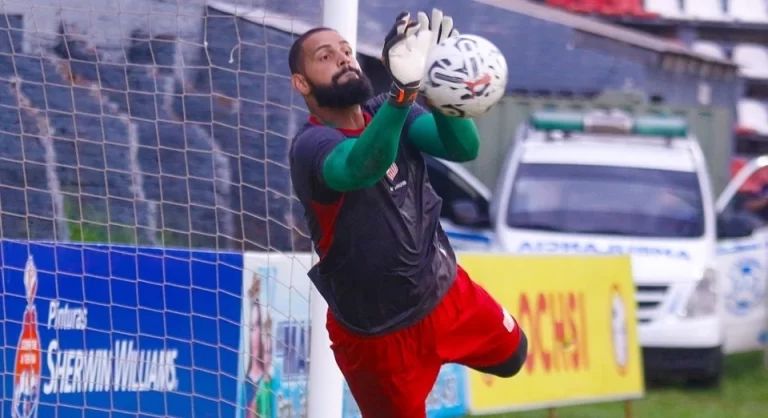 Rhuan dos Santos, goleiro do San Lorenzo-PAR. Foto: Divulgação/San Lorenzo