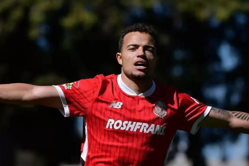 Fabrício, atacante do Toluca Sub-23, do México. Foto: Divulgação/Toluca Sub-23