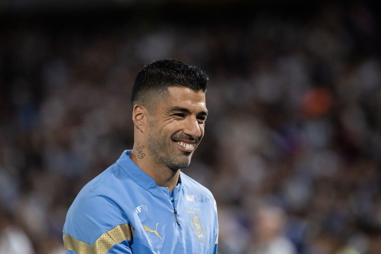 Luis Suárez, em campo pela seleção uruguaia