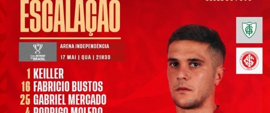 Internacional x América-MG escalação