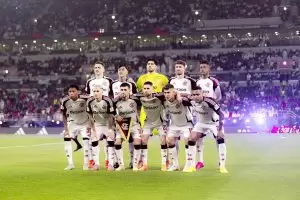Jogadores do Flamengo antes da final da Copa Intercontinental contra o PSG