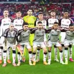 Jogadores do Flamengo antes da partida contra o Cruz Azul na Copa Intercontinental