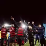 Jogadores do Flamengo comemoram vaga na final da Libertadores 2025