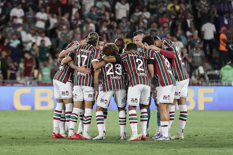 Jogadores do Fluminense em partida da Copa do Brasil 2025