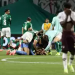 Jogadores do Palmeiras comemoram classificação para a final da Libertadores 2025