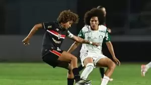 Lance de São Paulo x Palmeiras pela Copa do Brasil Feminina