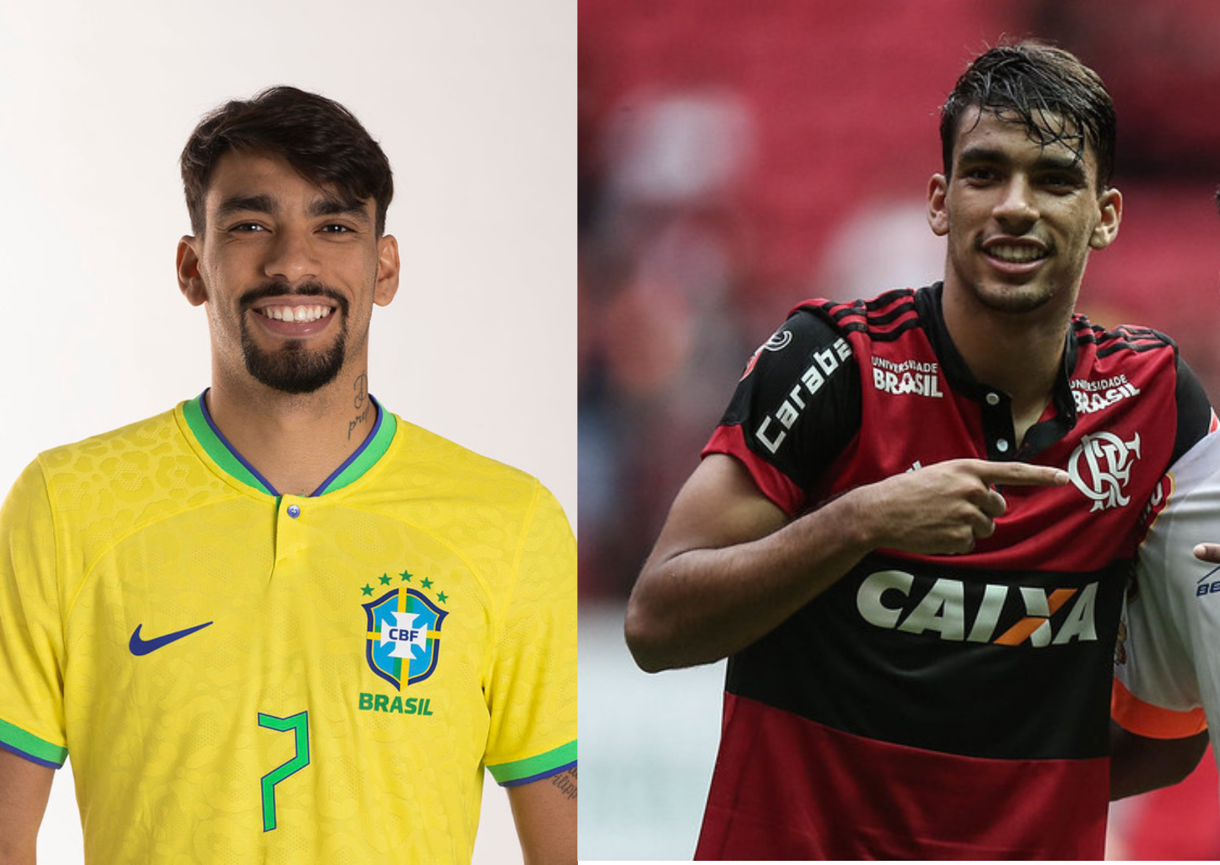 Por pouco, Paquetá não consegue continuar sua carreira no futebol. Fotos: Lucas Figueiredo/CBF e Pedro Martins/NIFC