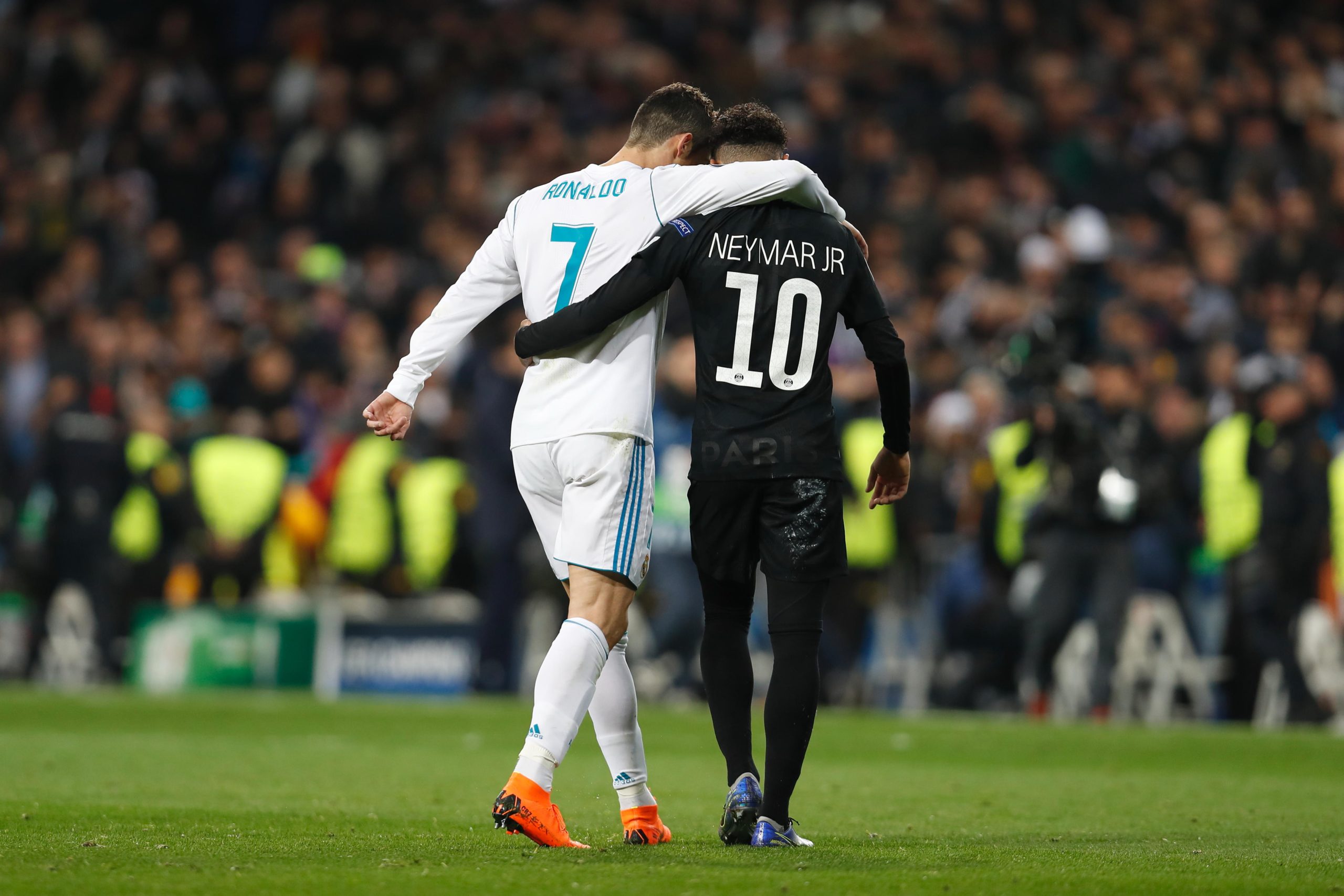 Neymar e Cristiano Ronaldo em 2018