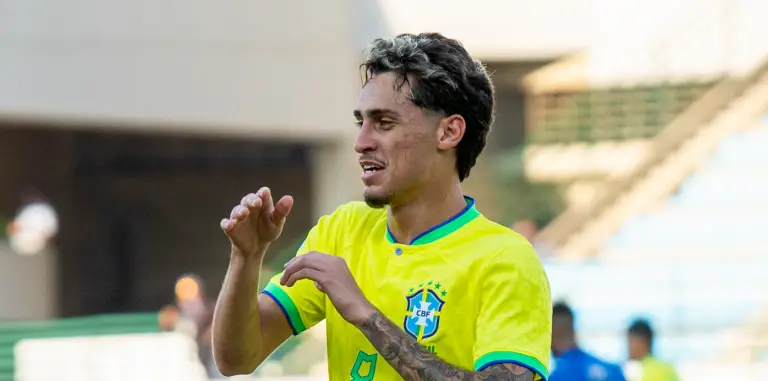 Marlon Gomes comemora gol diante do Equador no Pré-Olímpico